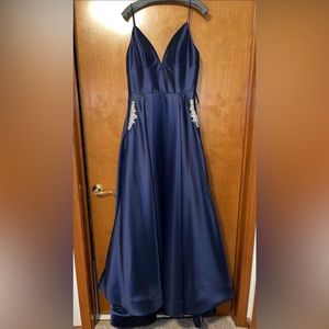 Sherri Hill Navy Prom dress